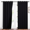 image:imageNICETOWN HighEnd Thermal Curtains Full Blackout Curtains 84 inches Long for Dining Room Soundproof Window Treatment Drapes for Hall Room Black 62 inches Wide Per Panel Set of 2 Panels