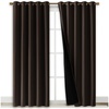 image:imageNICETOWN HighEnd Thermal Curtains Full Blackout Curtains 84 inches Long for Dining Room Soundproof Window Treatment Drapes for Hall Room Brown 70 inches Wide Per Panel Set of 2 Panels