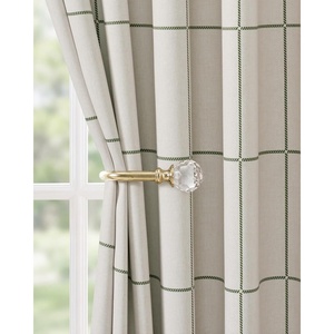 image:imageNICETOWN 100 Blackout Taupe Plaid Valances Taupe W26xL18 2 Panels  Rod Pocket amp Back Tab Kitchen Curtains Brighton Windowpane Pattern for CafeForest Green