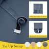 image:imageNICETOWN 100 Blackout French Door Curtains Privacy Thermal Insulated Tie Up Shade Tricia Window Drapes Front Door Curtain for Kitchen Living Room W26 x L72 inch Long Light Green 1 PanelStone Blue