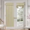 image:imageNICETOWN 100 Blackout French Door Curtains Privacy Thermal Insulated Tie Up Shade Tricia Window Drapes Front Door Curtain for Kitchen Living Room W26 x L72 inch Long Light Green 1 PanelCream