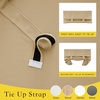 image:imageNICETOWN 100 Blackout French Door Curtains Privacy Thermal Insulated Tie Up Shade Tricia Window Drapes Front Door Curtain for Kitchen Living Room W26 x L72 inch Long Light Green 1 PanelBiscotti Beige
