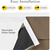 image:imageNICETOWN 100 Blackout French Door Curtains Privacy Thermal Insulated Tie Up Shade Tricia Window Drapes Front Door Curtain for Kitchen Living Room W26 x L72 inch Long Light Green 1 PanelKhaki
