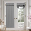 image:imageNICETOWN 100 Blackout French Door Curtains Privacy Thermal Insulated Tie Up Shade Tricia Window Drapes Front Door Curtain for Kitchen Living Room W26 x L72 inch Long Light Green 1 PanelLight Grey