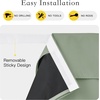 image:imageNICETOWN 100 Blackout French Door Curtains Privacy Thermal Insulated Tie Up Shade Tricia Window Drapes Front Door Curtain for Kitchen Living Room W26 x L72 inch Long Light Green 1 PanelSage Green
