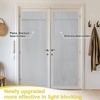 image:imageNICETOWN 100 Blackout French Door Curtains Privacy Thermal Insulated Tie Up Shade Tricia Window Drapes Front Door Curtain for Kitchen Living Room W26 x L72 inch Long Light Green 1 PanelSliver Grey