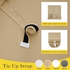 image:imageNICETOWN 100 Blackout French Door Curtains Privacy Thermal Insulated Tie Up Shade Tricia Window Drapes Front Door Curtain for Kitchen Living Room W26 x L72 inch Long Light Green 1 PanelBiscotti Beige