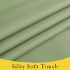 image:imageNICETOWN 100 Blackout French Door Curtains Privacy Thermal Insulated Tie Up Shade Tricia Window Drapes Front Door Curtain for Kitchen Living Room W26 x L72 inch Long Light Green 1 PanelOlive Green