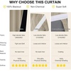 image:imageNICETOWN 100 Blackout French Door Curtains Privacy Thermal Insulated Tie Up Shade Tricia Window Drapes Front Door Curtain for Kitchen Living Room W26 x L72 inch Long Light Green 1 PanelNatural