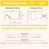 image:imageNICETOWN Adjustable Curtain Rods 2Pack 2848 Inch Matte Black Copper Rods with Decorative Finials for Windows Heavy Duty Short Window Drapery Poles for Indoor Outdoor Patio BedroomAntique White