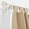 image:imageNICETOWN Adjustable Curtain Rods 2Pack 2848 Inch Matte Black Copper Rods with Decorative Finials for Windows Heavy Duty Short Window Drapery Poles for Indoor Outdoor Patio BedroomSatin Nickel