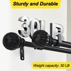 image:imageNICETOWN Adjustable Curtain Rods 2Pack 2848 Inch Matte Black Copper Rods with Decorative Finials for Windows Heavy Duty Short Window Drapery Poles for Indoor Outdoor Patio BedroomMatte Black
