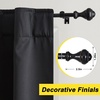 image:imageNICETOWN Adjustable Curtain Rods 2Pack 2848 Inch Matte Black Copper Rods with Decorative Finials for Windows Heavy Duty Short Window Drapery Poles for Indoor Outdoor Patio BedroomMatte Black Copper