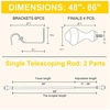 image:imageNICETOWN Adjustable Curtain Rods 2Pack 2848 Inch Matte Black Copper Rods with Decorative Finials for Windows Heavy Duty Short Window Drapery Poles for Indoor Outdoor Patio BedroomMatte Black Copper