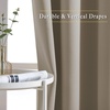 image:imageNICETOWN Blackout Short Curtains for Kitchen  Thermal Insulated Solid Grommet Top Room Darkening Curtain PanelsDraperies for BedroomCafe Taupe 1 Pair 34 x 50 Inch