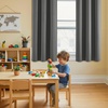 image:imageNICETOWN Flame Resistant Black Curtains 108 inch Long 2 Panels for Library and Theater Extra Long Blackout Privacy Protection Heavy Duty Window Treatment for College NFPA 701 W52 x L108Grey