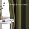image:imageNICETOWN Room Darkening Living Room Curtains 102 inches Long  Grommet Thermal Insulated Window Drapes Room Divider Blinds Sound Reducing for Living Room W66 x L102 Olive 2 Pieces