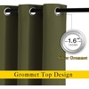 image:imageNICETOWN Room Darkening Living Room Curtains 102 inches Long  Grommet Thermal Insulated Window Drapes Room Divider Blinds Sound Reducing for Living Room W66 x L102 Olive 2 Pieces