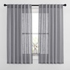 image:imageNICETOWN White Sheer Bathroom Curtains 48 inches Long Rod Pocket amp Back Tab Semi Sheer Faux Linen Privacy Window Treatments Light Filtering Drapes for Kitchen W29 x L48 2 PanelsGrey