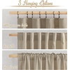 image:imageNICETOWN White Sheer Bathroom Curtains 48 inches Long Rod Pocket amp Back Tab Semi Sheer Faux Linen Privacy Window Treatments Light Filtering Drapes for Kitchen W29 x L48 2 PanelsLinen Taupe