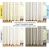 image:imageNICETOWN White Sheer Bathroom Curtains 48 inches Long Rod Pocket amp Back Tab Semi Sheer Faux Linen Privacy Window Treatments Light Filtering Drapes for Kitchen W29 x L48 2 PanelsNatural