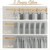 image:imageNICETOWN White Sheer Bathroom Curtains 48 inches Long Rod Pocket amp Back Tab Semi Sheer Faux Linen Privacy Window Treatments Light Filtering Drapes for Kitchen W29 x L48 2 PanelsLinen Light Gray