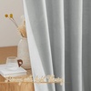 image:imageNICETOWN White Sheer Bathroom Curtains 48 inches Long Rod Pocket amp Back Tab Semi Sheer Faux Linen Privacy Window Treatments Light Filtering Drapes for Kitchen W29 x L48 2 PanelsLinen Light Gray