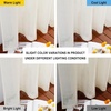 image:imageNICETOWN White Sheer Bathroom Curtains 48 inches Long Rod Pocket amp Back Tab Semi Sheer Faux Linen Privacy Window Treatments Light Filtering Drapes for Kitchen W29 x L48 2 PanelsNatural