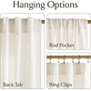 image:imageNICETOWN White Sheer Bathroom Curtains 48 inches Long Rod Pocket amp Back Tab Semi Sheer Faux Linen Privacy Window Treatments Light Filtering Drapes for Kitchen W29 x L48 2 PanelsLinen