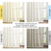 image:imageNICETOWN White Sheer Bathroom Curtains 48 inches Long Rod Pocket amp Back Tab Semi Sheer Faux Linen Privacy Window Treatments Light Filtering Drapes for Kitchen W29 x L48 2 PanelsNatural
