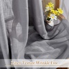 image:imageNICETOWN White Sheer Bathroom Curtains 48 inches Long Rod Pocket amp Back Tab Semi Sheer Faux Linen Privacy Window Treatments Light Filtering Drapes for Kitchen W29 x L48 2 PanelsGrey