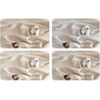 image:imageNICETOWN White Sheer Bathroom Curtains 48 inches Long Rod Pocket amp Back Tab Semi Sheer Faux Linen Privacy Window Treatments Light Filtering Drapes for Kitchen W29 x L48 2 PanelsLinen Cream