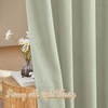 image:imageNICETOWN White Sheer Bathroom Curtains 48 inches Long Rod Pocket amp Back Tab Semi Sheer Faux Linen Privacy Window Treatments Light Filtering Drapes for Kitchen W29 x L48 2 PanelsLinen Sage Green