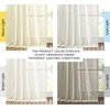 image:imageNICETOWN White Sheer Bathroom Curtains 48 inches Long Rod Pocket amp Back Tab Semi Sheer Faux Linen Privacy Window Treatments Light Filtering Drapes for Kitchen W29 x L48 2 PanelsNatural