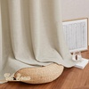 image:imageNICETOWN White Sheer Bathroom Curtains 48 inches Long Rod Pocket amp Back Tab Semi Sheer Faux Linen Privacy Window Treatments Light Filtering Drapes for Kitchen W29 x L48 2 PanelsLinen Light Taupe
