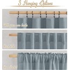 image:imageNICETOWN White Sheer Bathroom Curtains 48 inches Long Rod Pocket amp Back Tab Semi Sheer Faux Linen Privacy Window Treatments Light Filtering Drapes for Kitchen W29 x L48 2 PanelsLinen Mist Blue