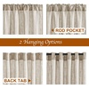 image:imageNICETOWN White Sheer Bathroom Curtains 48 inches Long Rod Pocket amp Back Tab Semi Sheer Faux Linen Privacy Window Treatments Light Filtering Drapes for Kitchen W29 x L48 2 PanelsTaupe