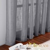 image:imageNICETOWN White Sheer Bathroom Curtains 48 inches Long Rod Pocket amp Back Tab Semi Sheer Faux Linen Privacy Window Treatments Light Filtering Drapes for Kitchen W29 x L48 2 PanelsGrey