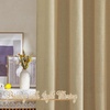 image:imageNICETOWN White Sheer Bathroom Curtains 48 inches Long Rod Pocket amp Back Tab Semi Sheer Faux Linen Privacy Window Treatments Light Filtering Drapes for Kitchen W29 x L48 2 PanelsLinen Brown
