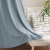 image:imageNICETOWN White Sheer Bathroom Curtains 48 inches Long Rod Pocket amp Back Tab Semi Sheer Faux Linen Privacy Window Treatments Light Filtering Drapes for Kitchen W29 x L48 2 PanelsLinen Mist Blue