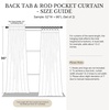 image:imageNICETOWN White Sheer Bathroom Curtains 48 inches Long Rod Pocket amp Back Tab Semi Sheer Faux Linen Privacy Window Treatments Light Filtering Drapes for Kitchen W29 x L48 2 PanelsBirch