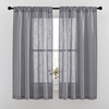 image:imageNICETOWN White Sheer Bathroom Curtains 48 inches Long Rod Pocket amp Back Tab Semi Sheer Faux Linen Privacy Window Treatments Light Filtering Drapes for Kitchen W29 x L48 2 PanelsGrey