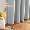 image:imageNICETOWN White Sheer Bathroom Curtains 48 inches Long Rod Pocket amp Back Tab Semi Sheer Faux Linen Privacy Window Treatments Light Filtering Drapes for Kitchen W29 x L48 2 PanelsLinen Light Gray