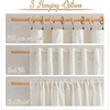 image:imageNICETOWN White Sheer Bathroom Curtains 48 inches Long Rod Pocket amp Back Tab Semi Sheer Faux Linen Privacy Window Treatments Light Filtering Drapes for Kitchen W29 x L48 2 PanelsLinen
