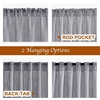 image:imageNICETOWN White Sheer Bathroom Curtains 48 inches Long Rod Pocket amp Back Tab Semi Sheer Faux Linen Privacy Window Treatments Light Filtering Drapes for Kitchen W29 x L48 2 PanelsGrey