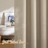 image:imageNICETOWN White Sheer Bathroom Curtains 48 inches Long Rod Pocket amp Back Tab Semi Sheer Faux Linen Privacy Window Treatments Light Filtering Drapes for Kitchen W29 x L48 2 PanelsLinen Taupe