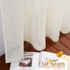 image:imageNICETOWN White Sheer Bathroom Curtains 48 inches Long Rod Pocket amp Back Tab Semi Sheer Faux Linen Privacy Window Treatments Light Filtering Drapes for Kitchen W29 x L48 2 PanelsNatural