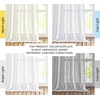 image:imageNICETOWN White Sheer Bathroom Curtains 48 inches Long Rod Pocket amp Back Tab Semi Sheer Faux Linen Privacy Window Treatments Light Filtering Drapes for Kitchen W29 x L48 2 PanelsWhite