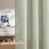 image:imageNICETOWN White Sheer Bathroom Curtains 48 inches Long Rod Pocket amp Back Tab Semi Sheer Faux Linen Privacy Window Treatments Light Filtering Drapes for Kitchen W29 x L48 2 PanelsLinen Sage Green