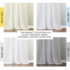 image:imageNICETOWN White Sheer Bathroom Curtains 48 inches Long Rod Pocket amp Back Tab Semi Sheer Faux Linen Privacy Window Treatments Light Filtering Drapes for Kitchen W29 x L48 2 PanelsWhite